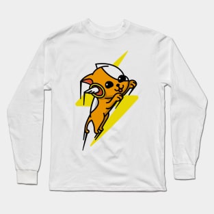 Lightning Bolt Flying Dog Orange Long Sleeve T-Shirt